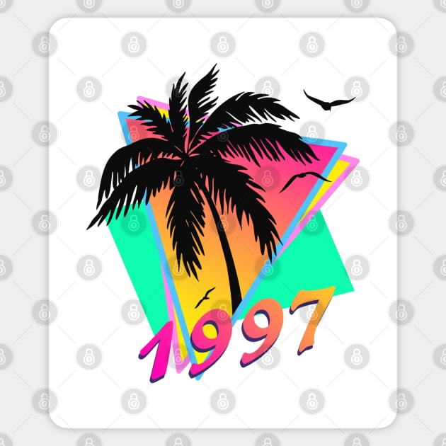 1997 Tropical Sunset Sticker by Nerd_art